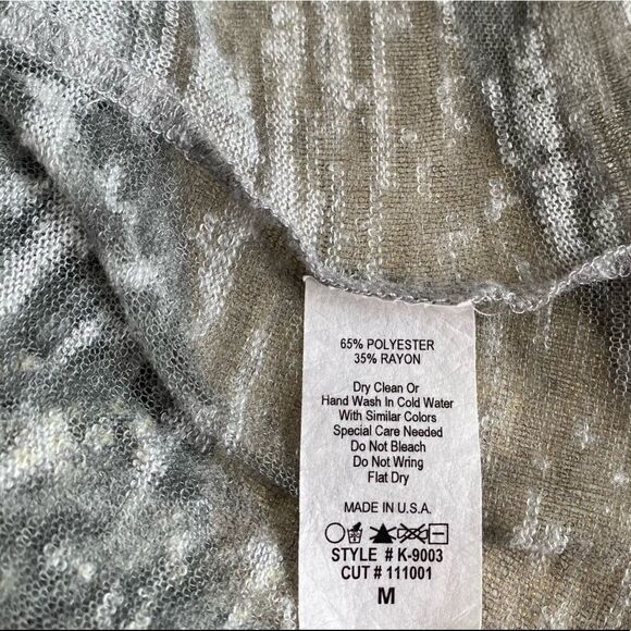 Vintage Havana Sheer Burnout Cropped Tank w/ Sequins, Size M - Picture 4 of 6